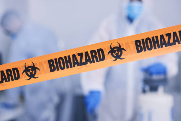Professional Biohazard Cleanup technician working in Monroe Township, NJ